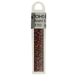 Kralen Toho Glaskralen rond 3 mm 4g kleur 0703 Bruin Paars Rood