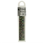 Kralen Toho Glaskralen rond 3 mm 4g kleur 0708 Groen Paars