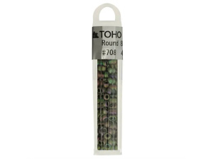 Kralen Toho Glaskralen rond 3 mm 4g kleur 0708 Groen Paars