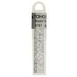 Kralen Toho Glaskralen rond 3 mm 4g kleur 0767 Grijs Wit