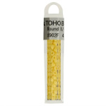 Kralen Toho Glaskralen rond 3 mm 4g kleur 0902F Geel