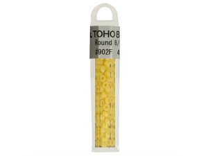 Kralen Toho Glaskralen rond 3 mm 4g kleur 0902F Geel