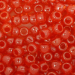 Kralen Toho Glaskralen rond 3 mm 4g kleur 0958 Oranje Rood