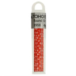 Kralen Toho Glaskralen rond 3 mm 4g kleur 0958 Oranje Rood