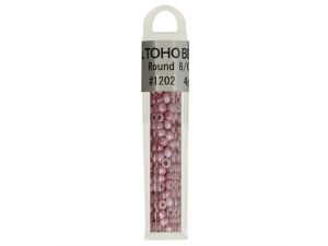 Kralen Toho Glaskralen rond 3 mm 4g kleur 1202 Paars Roze