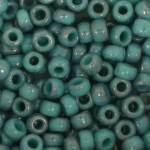 Kralen Toho Glaskralen rond 3 mm 4g kleur 1206 Blauw Groen.. - Afbeelding 2