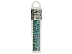 Kralen Toho Glaskralen rond 3 mm 4g kleur 1206 Blauw Groen