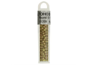 Kralen Toho Glaskralen rond 3 mm 4g kleur 1209 Geel Groen