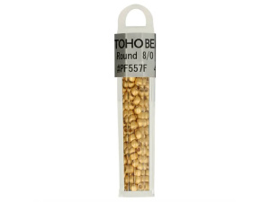 Kralen Toho Glaskralen rond 3 mm 4g kleur PF557F Goud