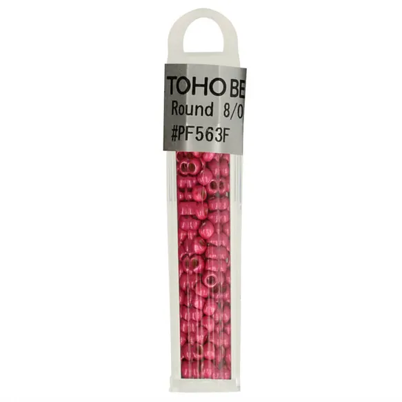 th8-pf563f Kralen Toho Glaskralen rond 3 mm 4g kleur PF563F Roze