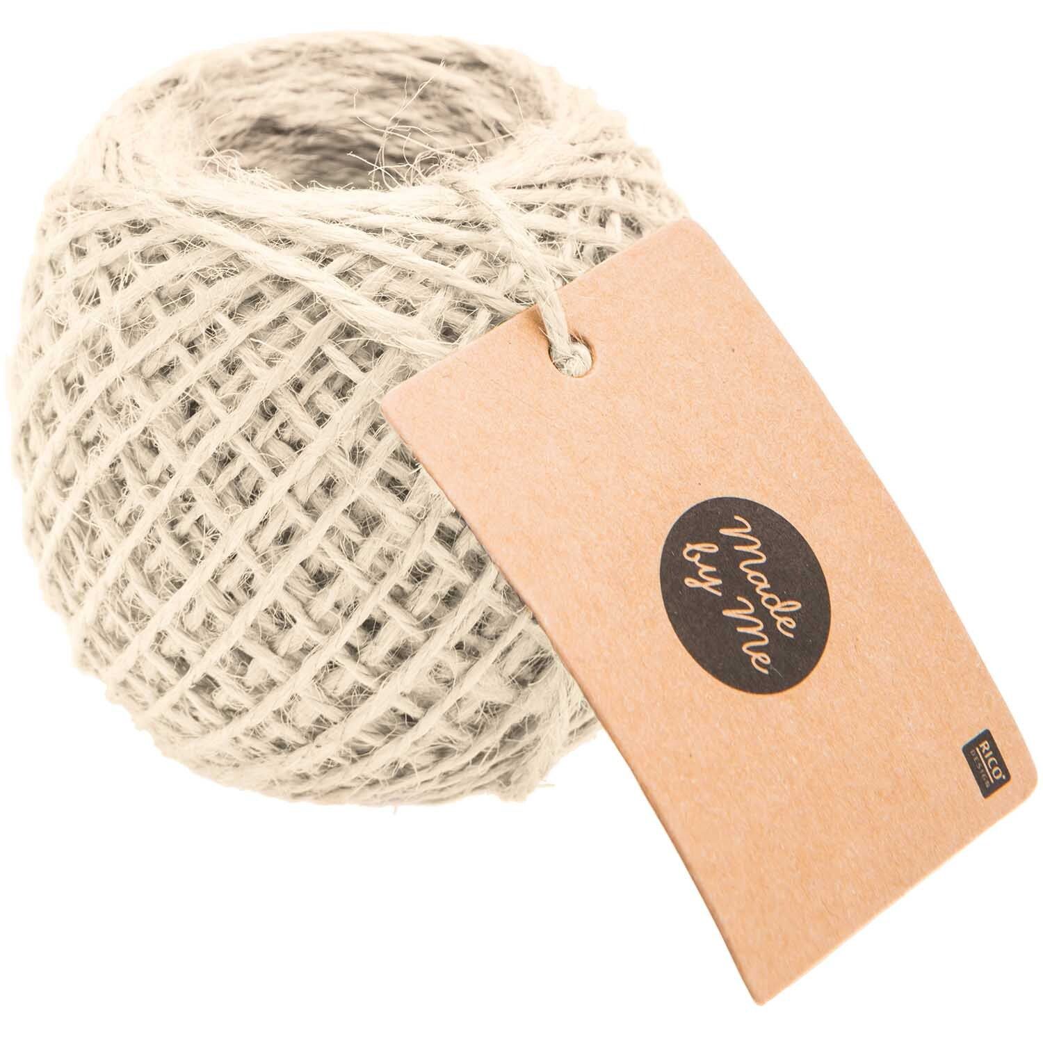 Rico Jute koord 2 mm 50 meter kleur 44 Creme