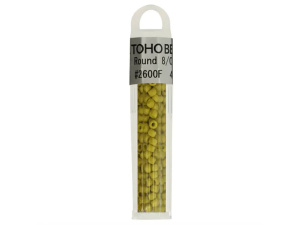 Kralen Toho Glaskralen rond 3 mm 4g kleur 2600F Geel groen