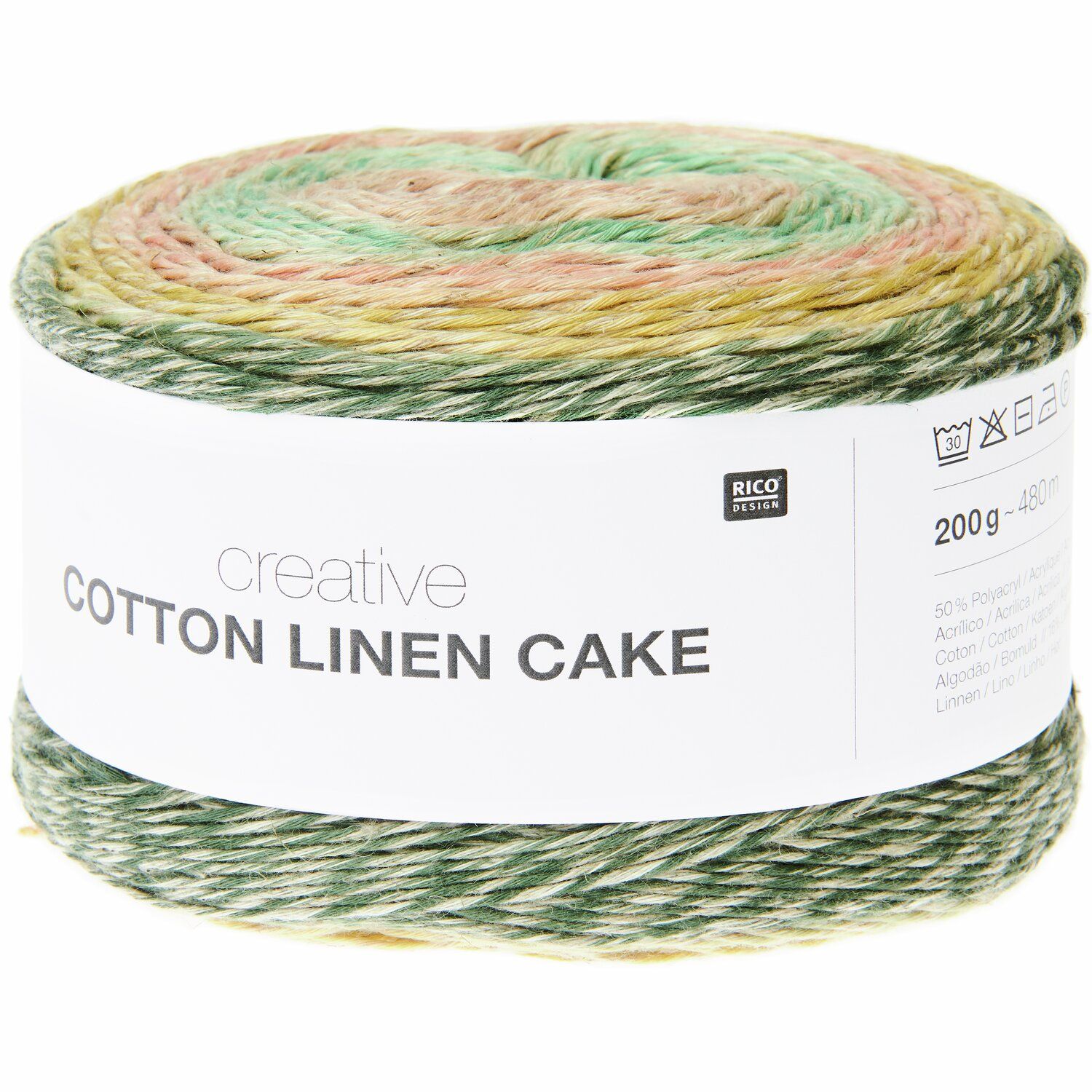 Rico Creative Cotton Linen Cake kleur 004 Fresh Shades