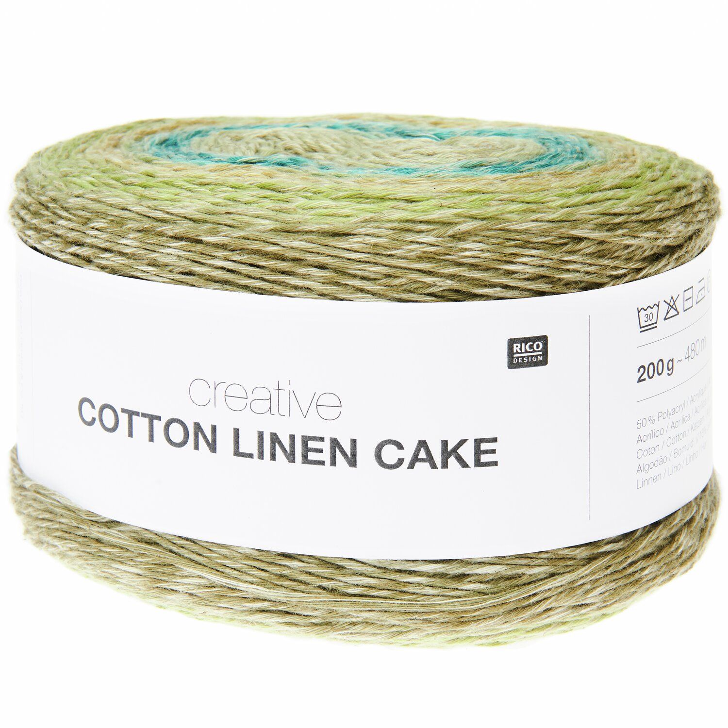 Rico Creative Cotton Linen Cake kleur 007 Olive Shades