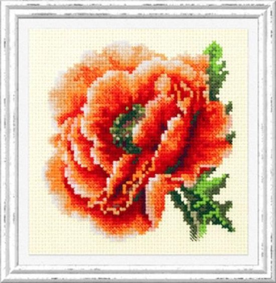 Borduurpakket Klaproos 11 x 11 cm ci-150-012