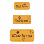 Opry Skai-leren labels made by oma goud