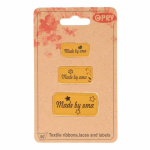 Opry Skai-leren labels made by oma goud