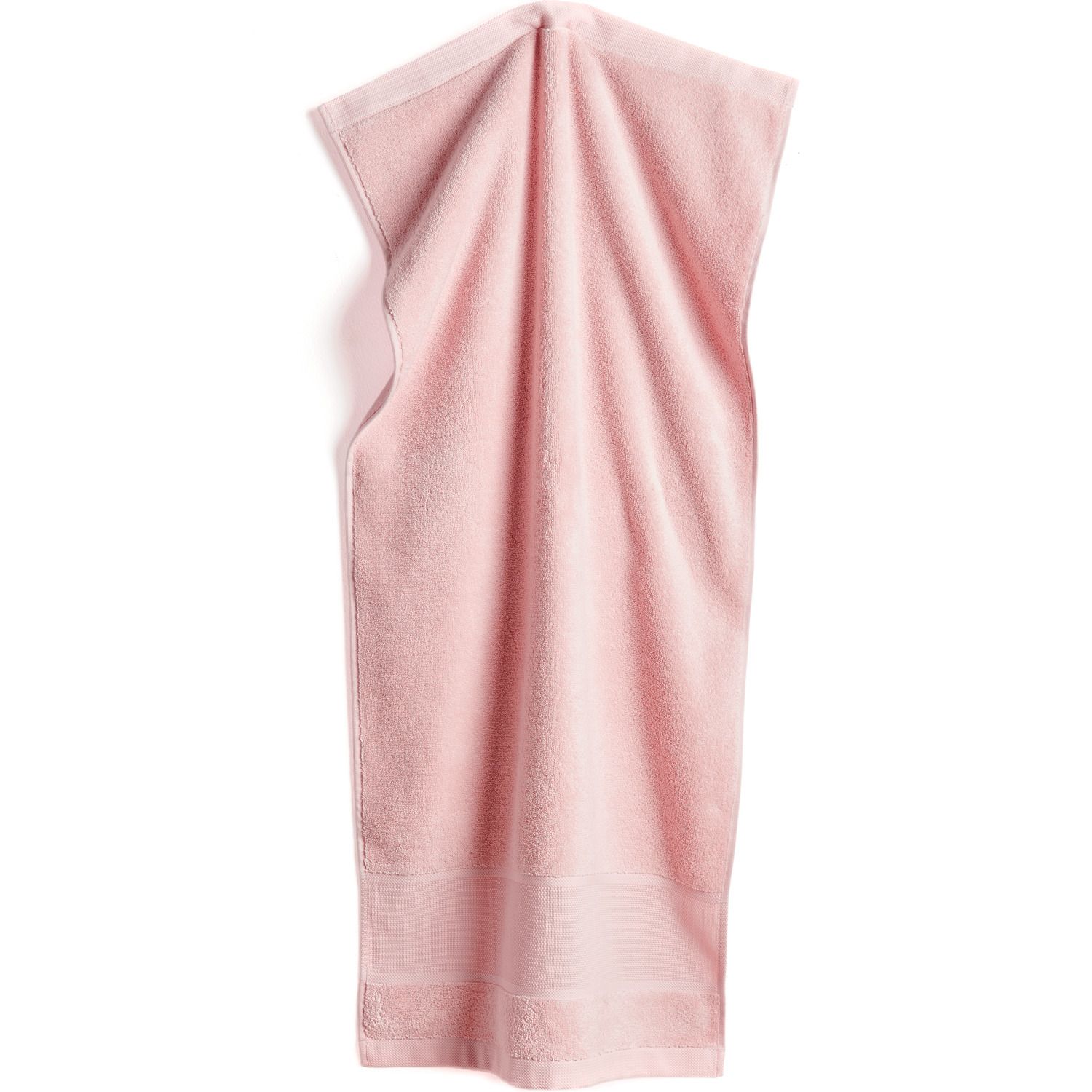 Handdoek met borduurrand 50x100 cm kleur Rose