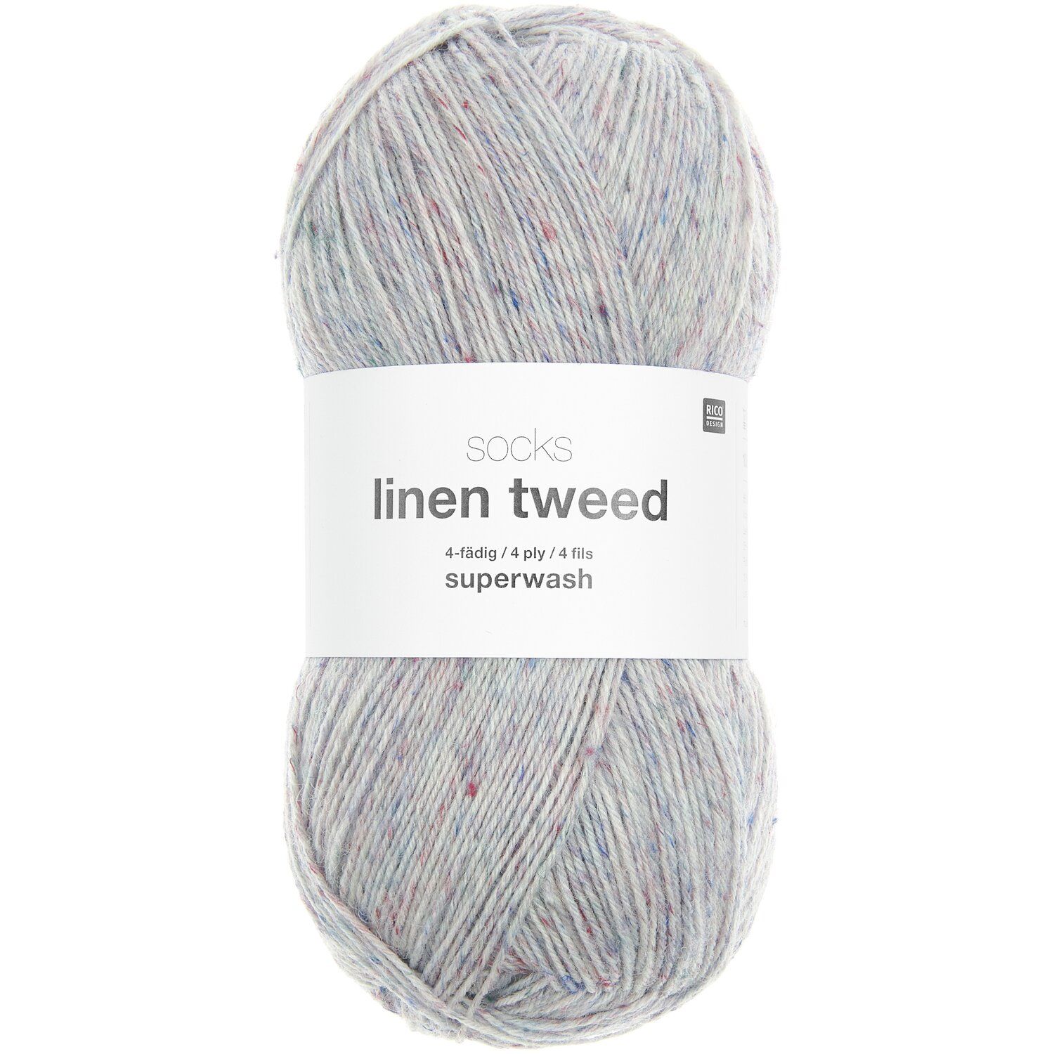Rico Socks Linen Tweed 4 draads Superwash kleur 004 Violet