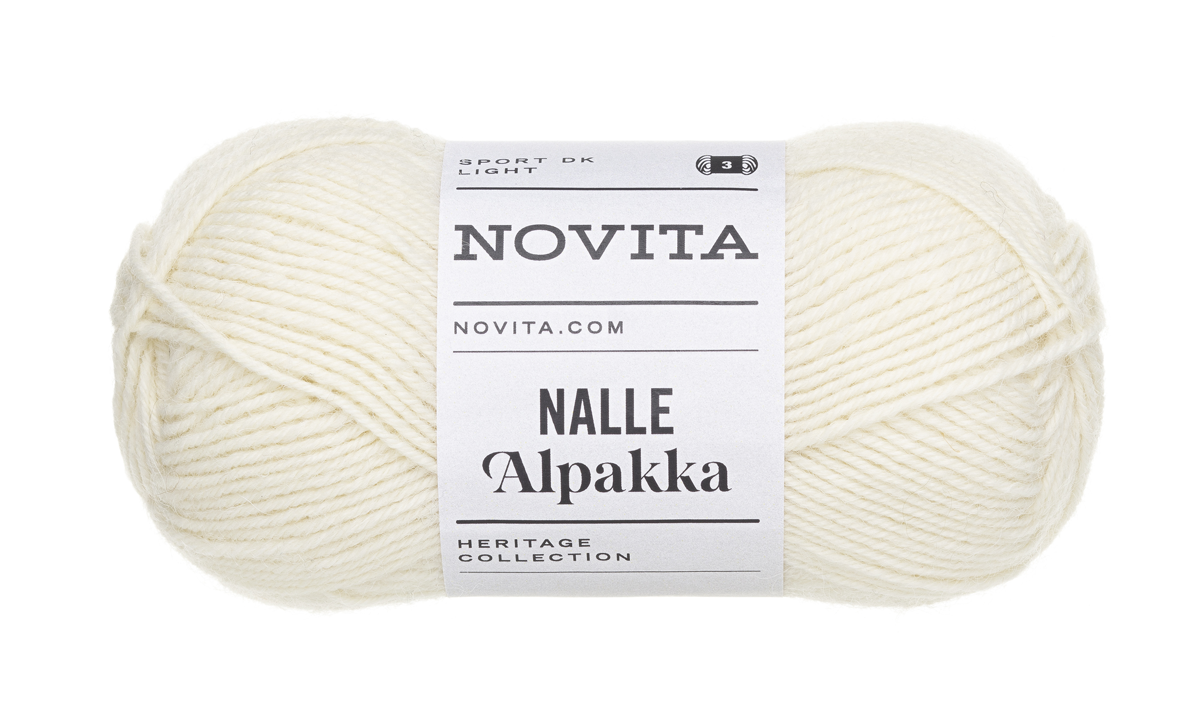 Novita Nalle Alpakka kleur 010 Luonnonvalkoinen