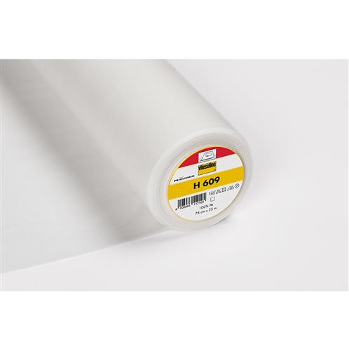 Vlieseline H609 versteviging voor zeer elastische stoffen 75cm strijkbaar - Kleur wit 009
