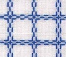 Beiersbont borduurstof kleur 5400.12 wit/blauw 160 cm breed