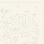 Davonstone DV4080 CHRISTMAS SASHIKO PANEL NEUTRAL