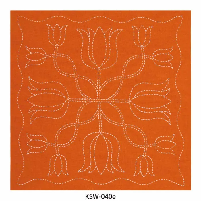 KSW-040e-1 Tulip Sashiko World NL borduurpakket Tulips