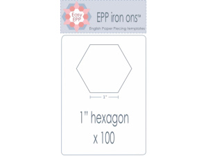 Iron-Ons EPP04 1” hexie x 100