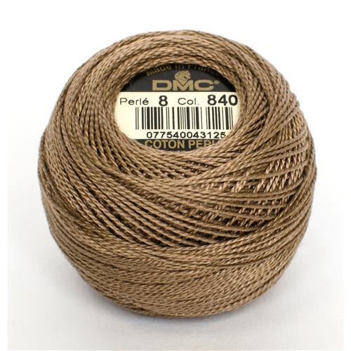 DMC 116 Coton Perlé 8 kleur 840 borduur -en hardanger garen 10 gram 80 meter
