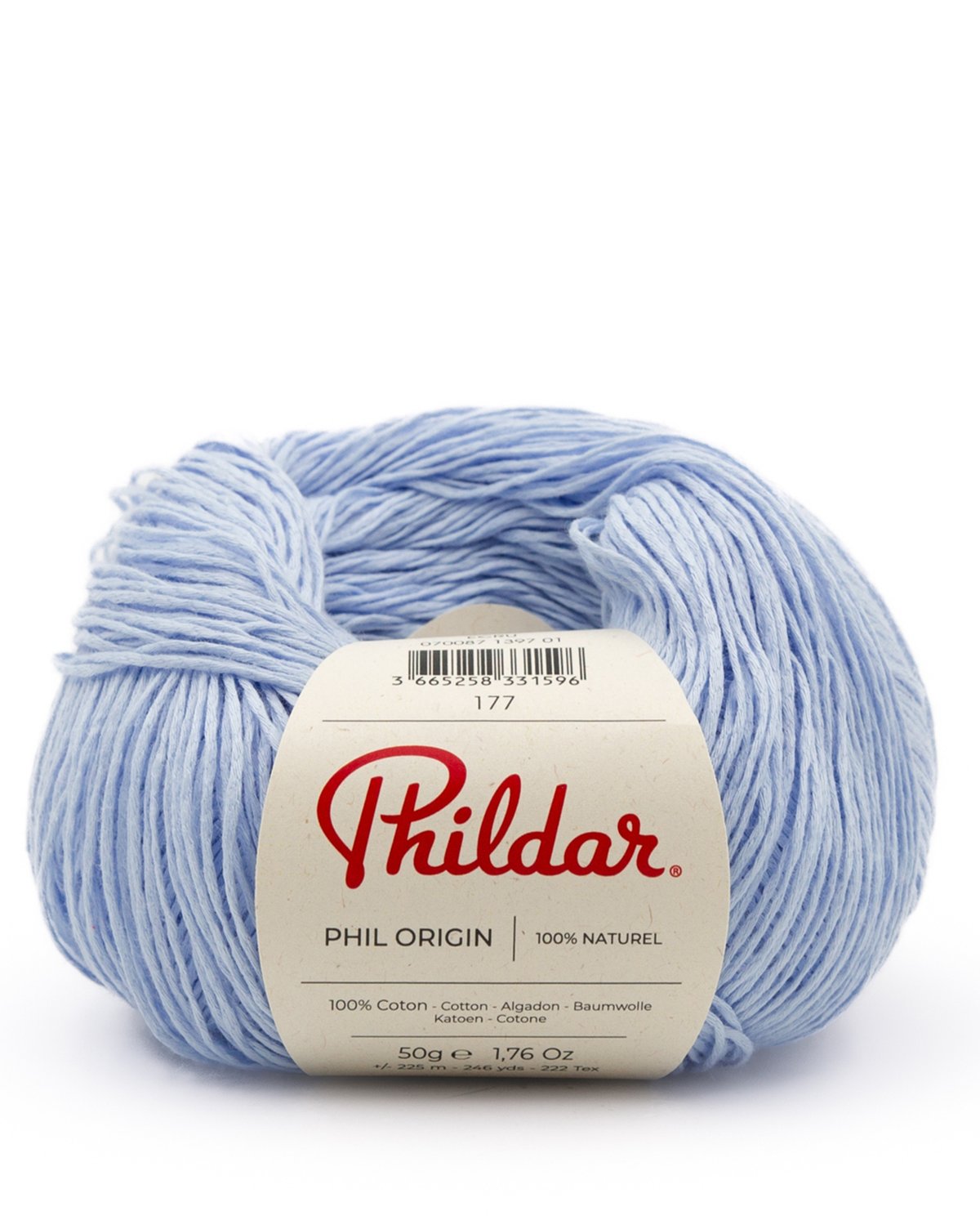 Phildar Phil Origin kleur 2410 Baby Blue
