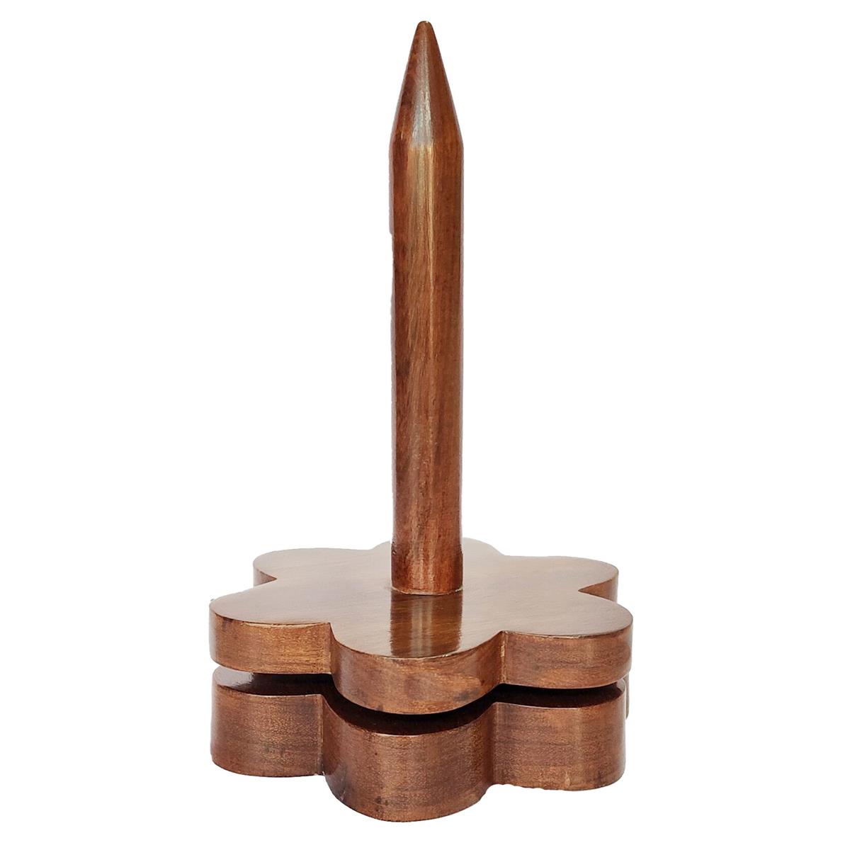 Durable garenhouder bloem 020.1353 Sheesham hout. 19 x 12 cm