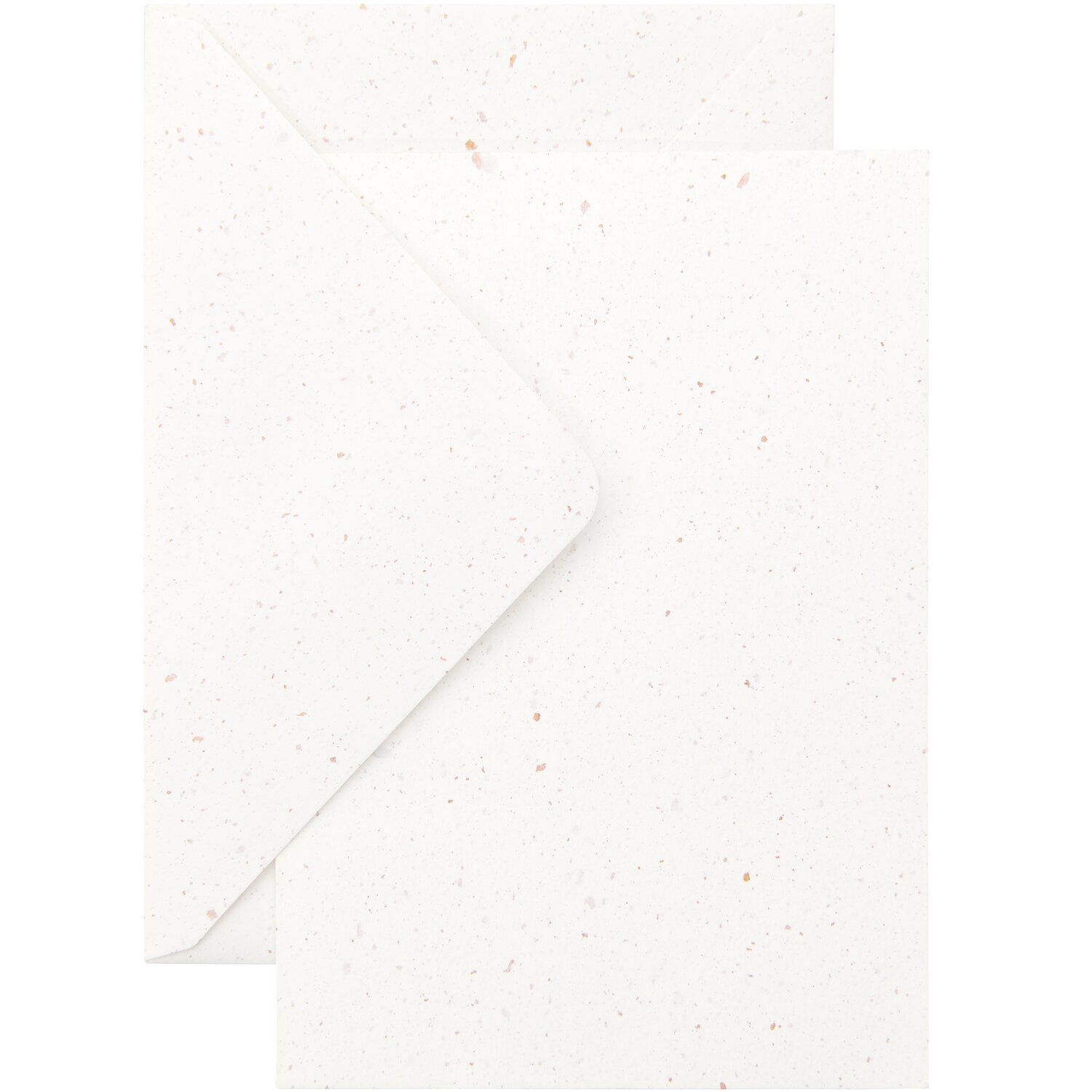 Kaartenset B6 Gebroken Wit met Enveloppen – 10 Luxe Vouwkaarten (Gerecycled Papier)