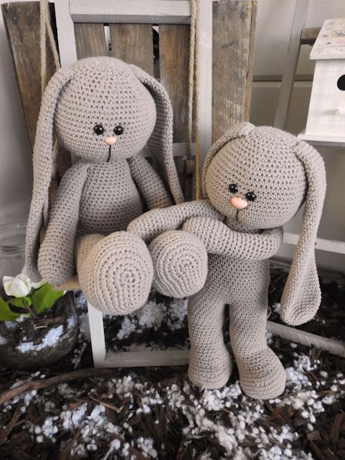XXL Funny haakpakket Bunny Basic taupe ( zittend of staand ) 69042/052