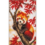 Lanarte PN-0206212 Borduurpakket met telpatroon - Snuggled in the Maple tree 23x34cm