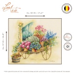 Lanarte PN-0216157 Borduurpakket met telpatroon - Floral cart 43x37cm - Afbeelding 8