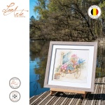 Lanarte PN-0216157 Borduurpakket met telpatroon - Floral cart 43x37cm - Afbeelding 6