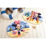 Vervaco Knoopvormtapijt kit Disney Mickey in strandstoel 55 x 45 cm