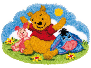 Vervaco Knoopvormtapijt kit Disney Luie namiddag 70 x 50 cm