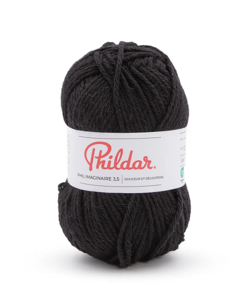 070205_1200_S1 Phildar Phil Imaginaire 3.5 kleur 1200 Noir