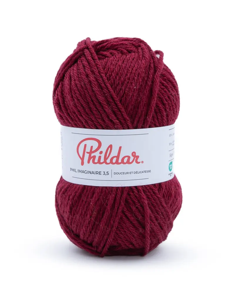 070205_2127_S1 Phildar Phil Imaginaire 3.5 kleur 2127 Burgundy