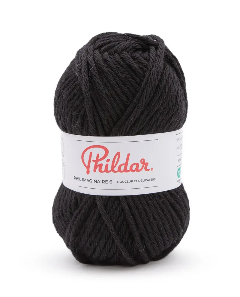 070206_1200_S1 Phildar Phil Imaginaire 6 kleur 1200 Noir