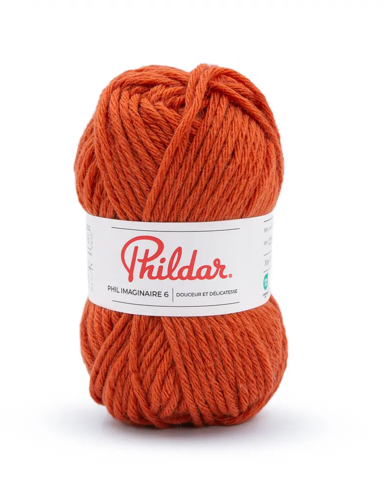 070206_1396_S1 Phildar Phil Imaginaire 6 kleur 1396 Orange Carotte | Breigaren