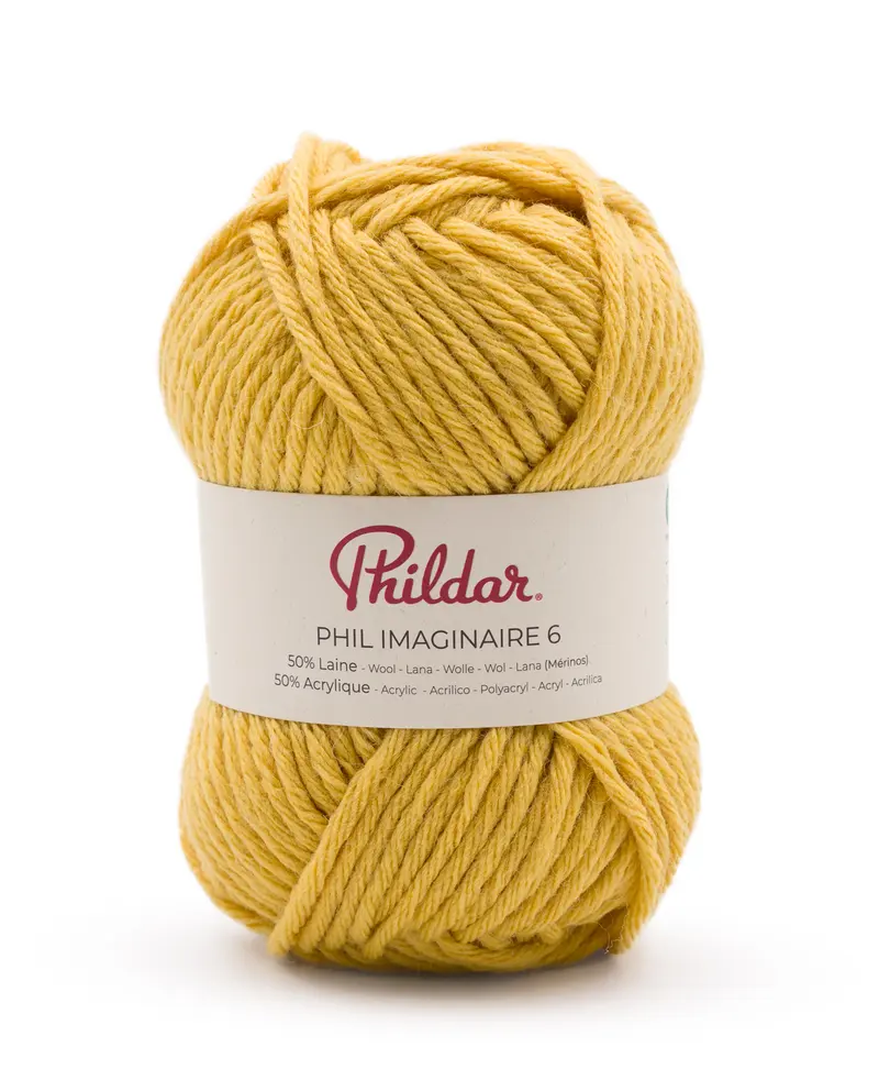 070206_2050_S1 Phildar Phil Imaginaire 6 kleur 2050 Jaune D'Or