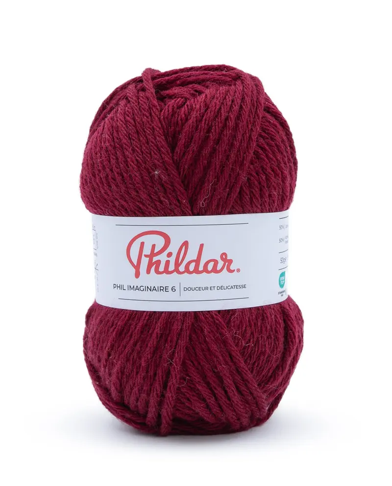 070206_2127_S1 Phildar Phil Imaginaire 6 kleur 2127 Burgundy