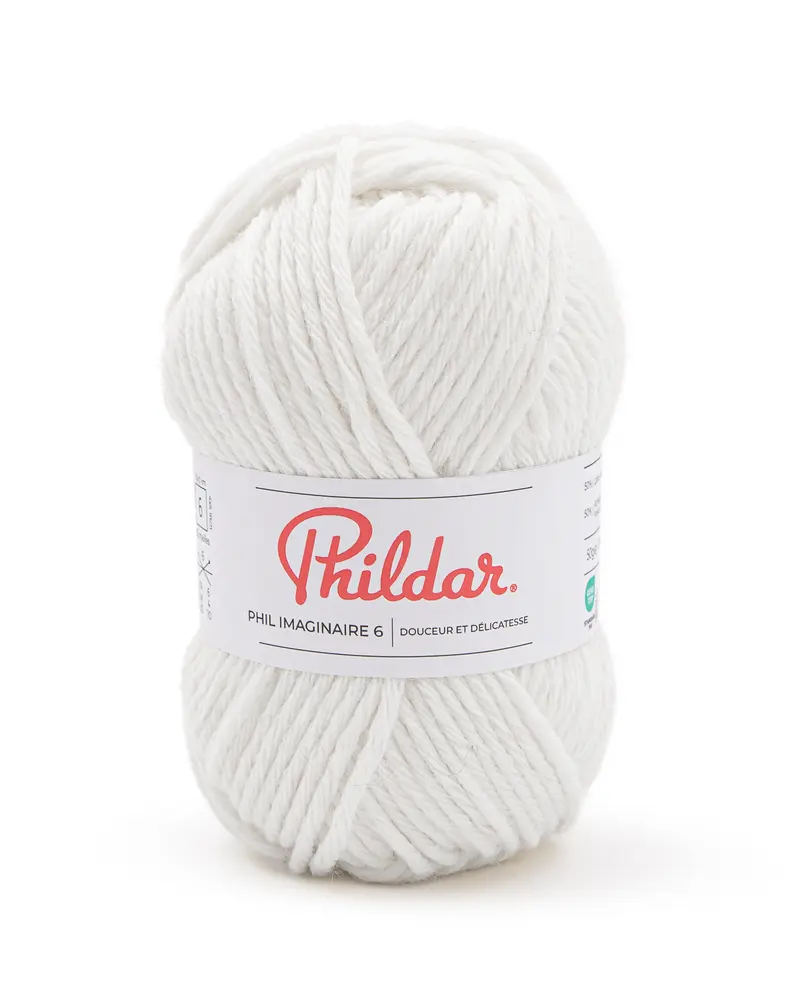 070206_2225_S1 Phildar Phil Imaginaire 6 kleur 2225 Blanc