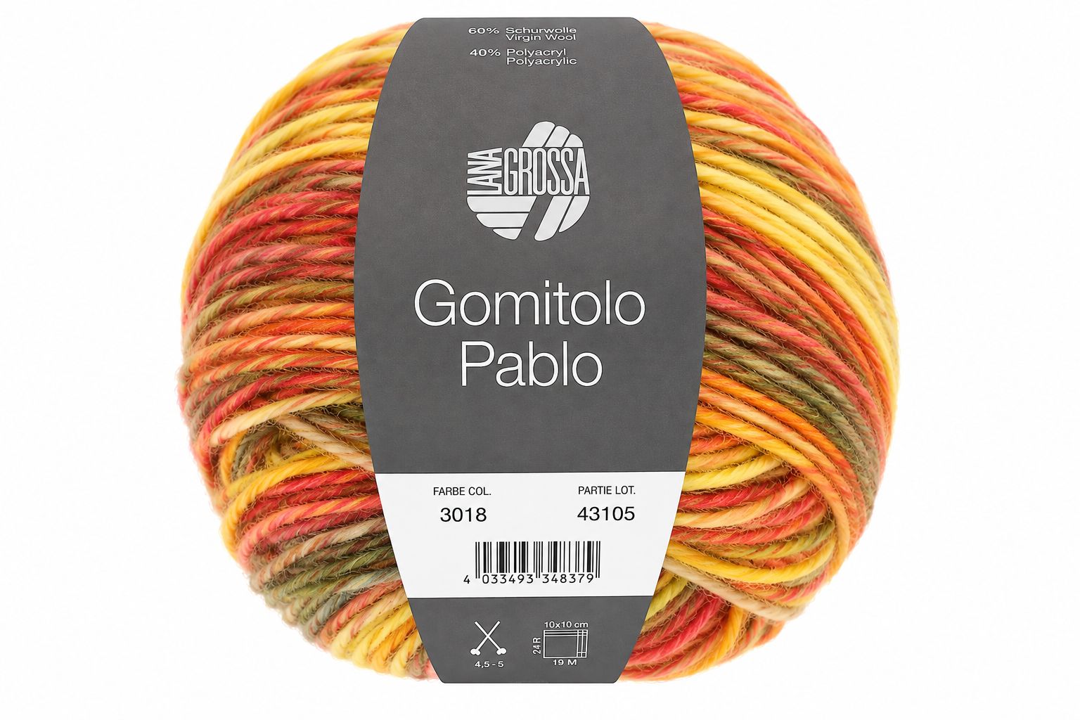 3018 Lana Grossa Gomitolo Pablo kleur 3018