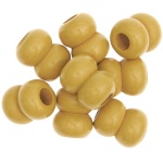 Macramé houten kralen geel 17 x 22 mm 8 stuks