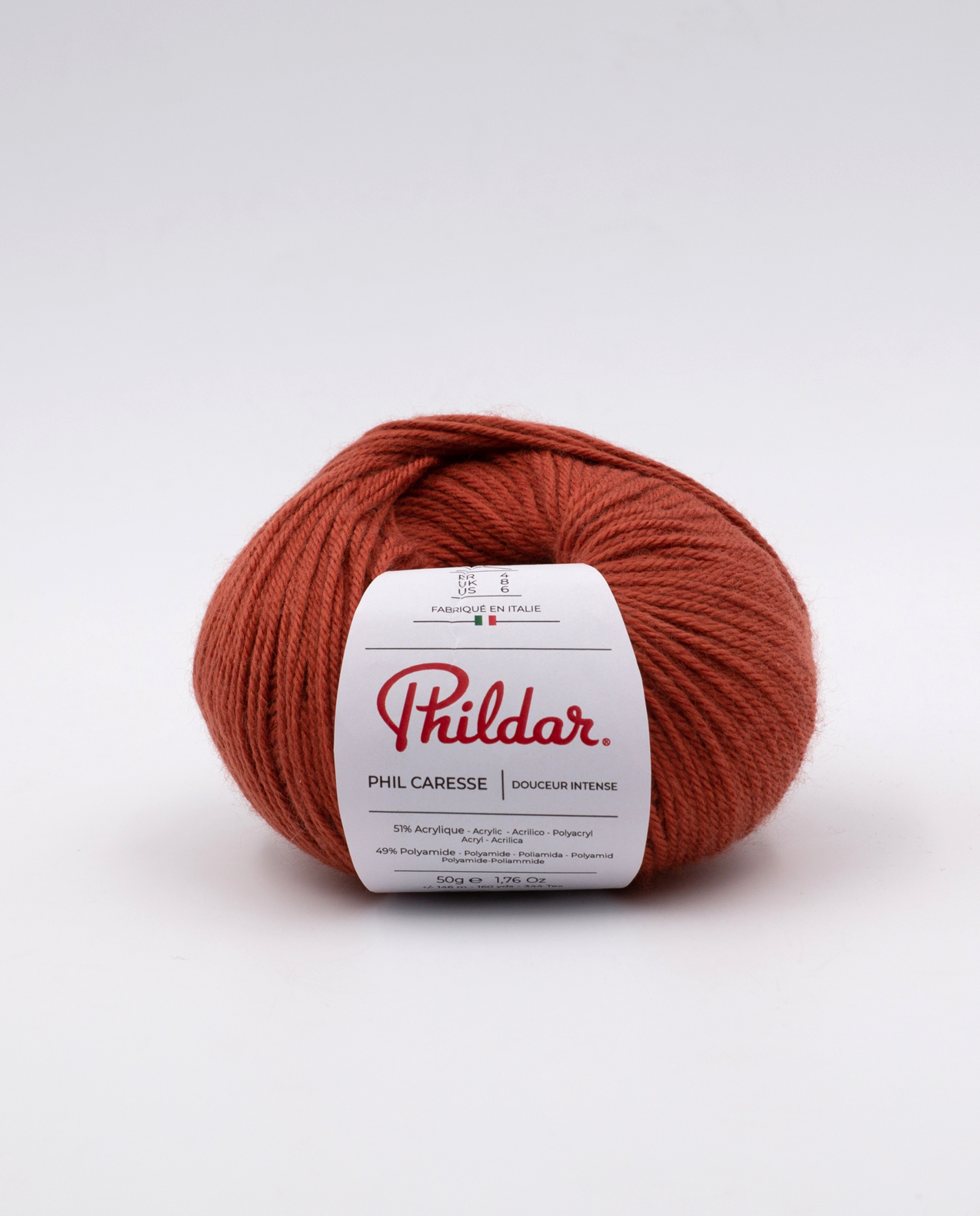 PHIL CARESSE (1) Phildar Phil Caresse kleur 2033 Tomette