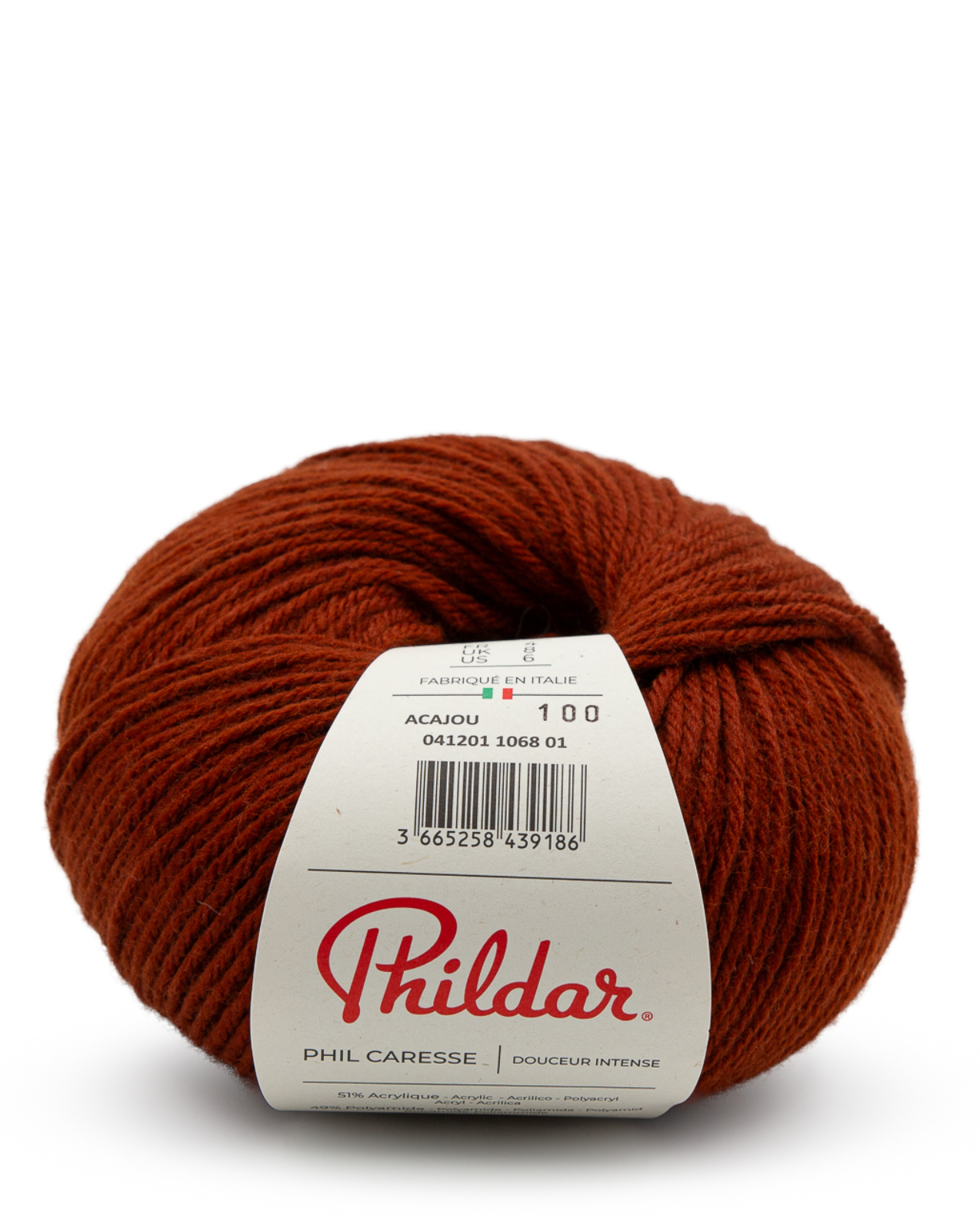PHIL CARESSE (3) Phildar Phil Caresse kleur 1068 Acajou